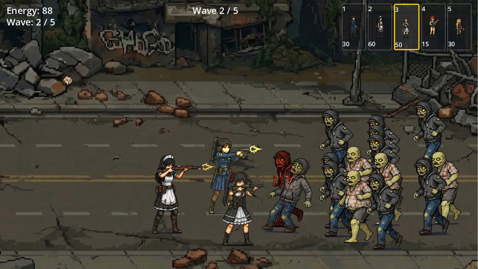 BULLET GIRL：ZOMBIE DEFENSE 背景